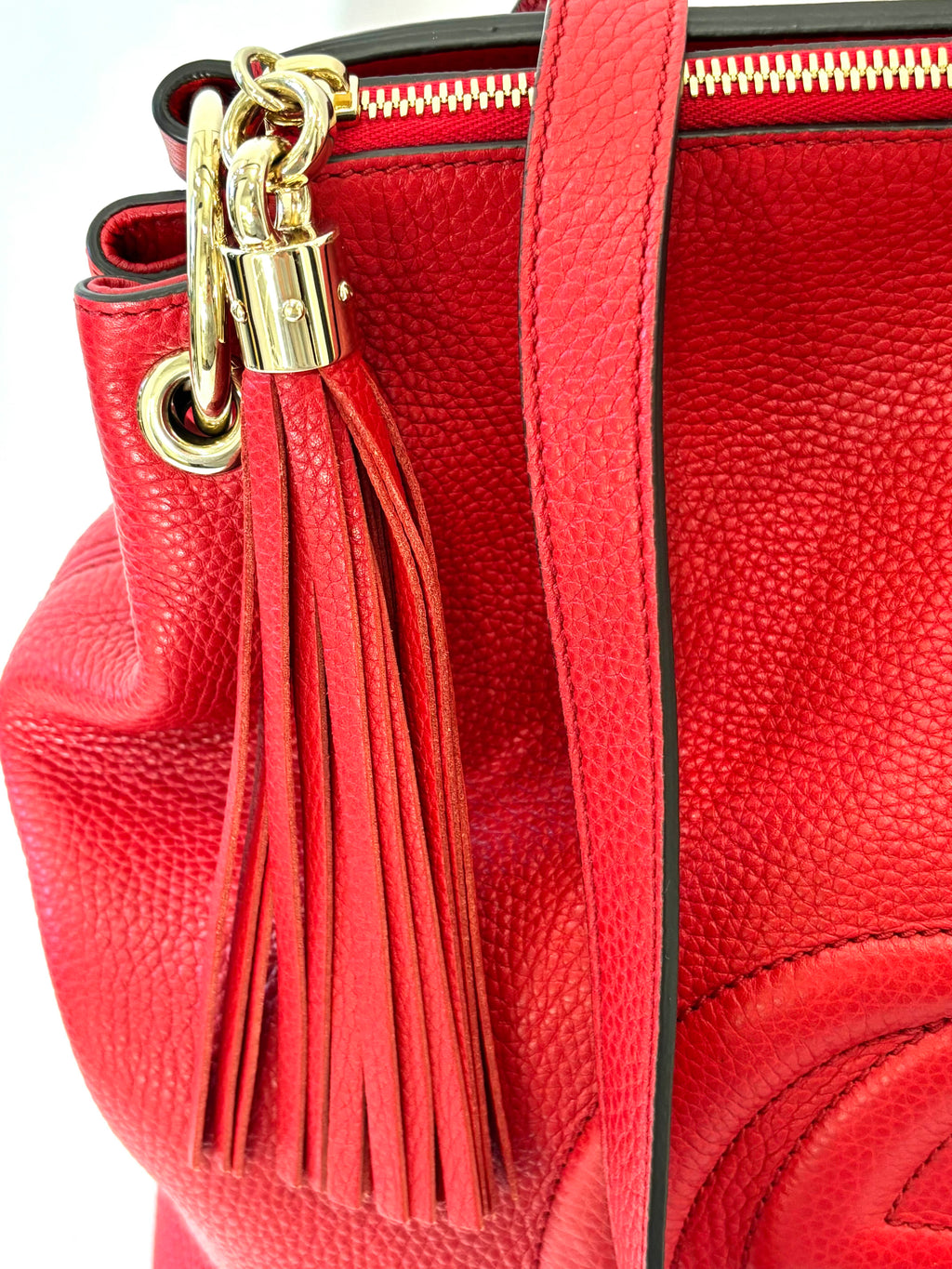 GUCCI LARGE PEBBLED CALFSKIN SOHO CONVERTIBLE HOBO BAG