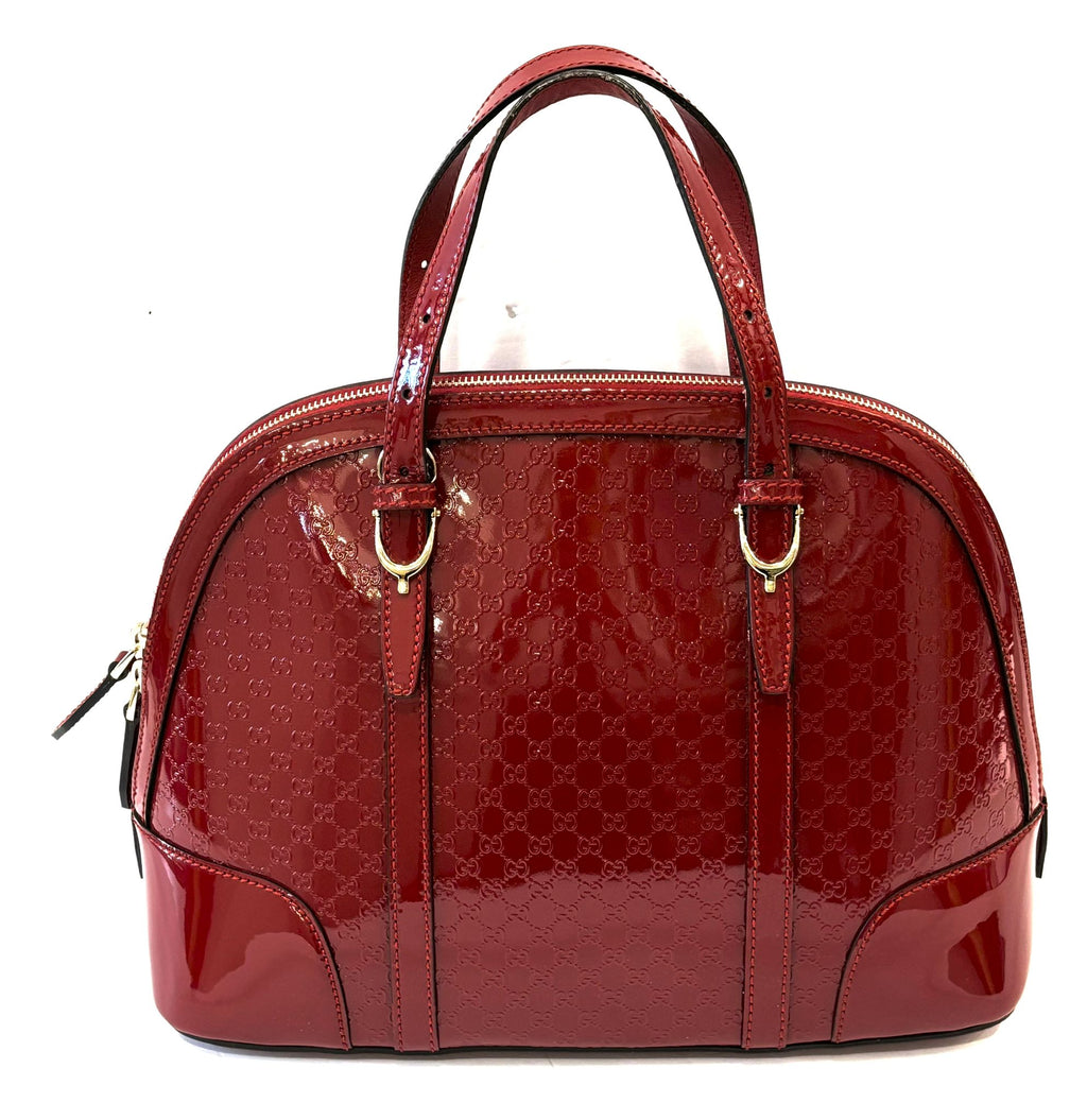 GUCCI MICROGUCCISSIMA NICE MEDIUM RED SHOULDER BAG