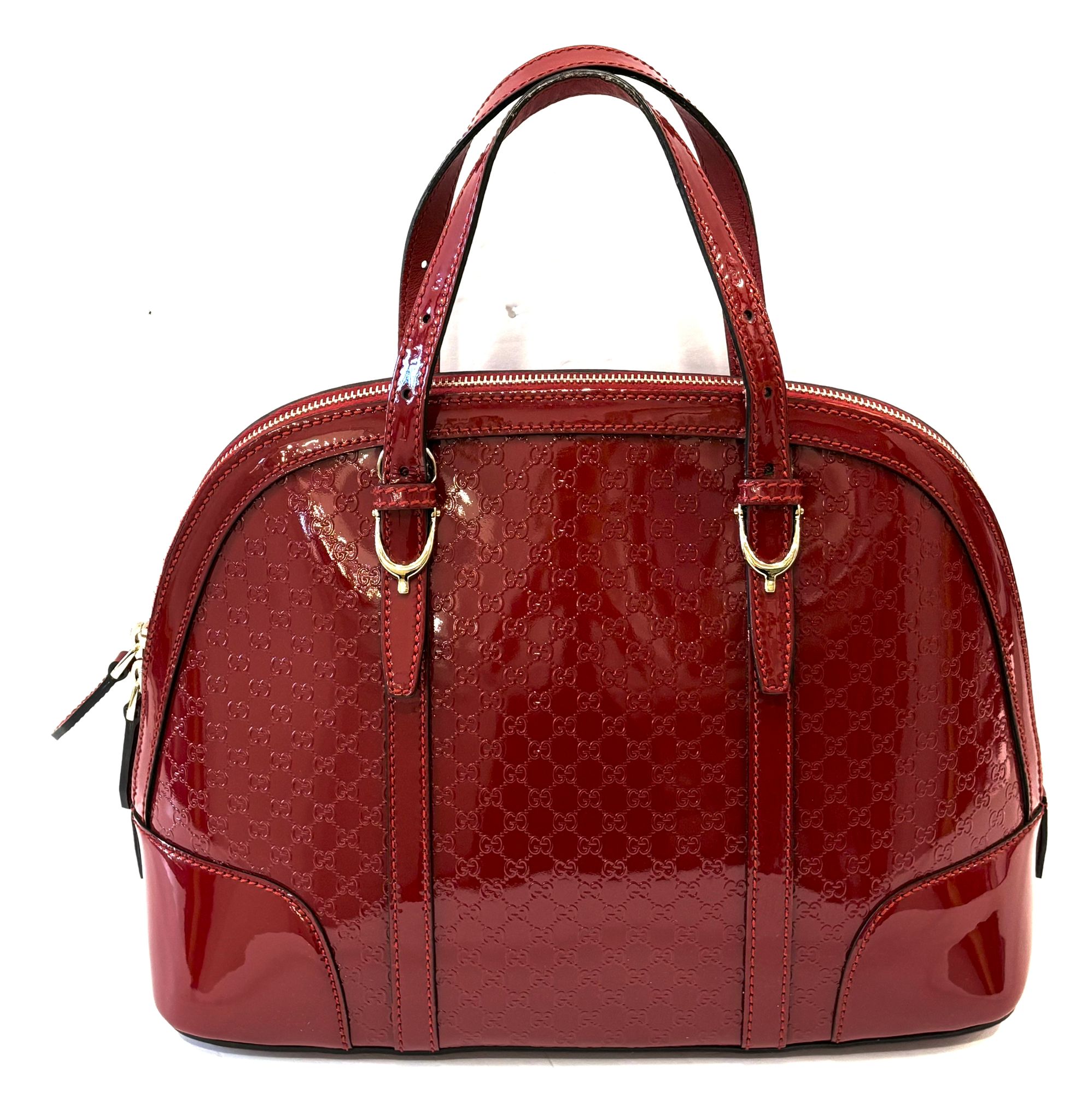 GUCCI MICROGUCCISSIMA NICE MEDIUM RED SHOULDER BAG