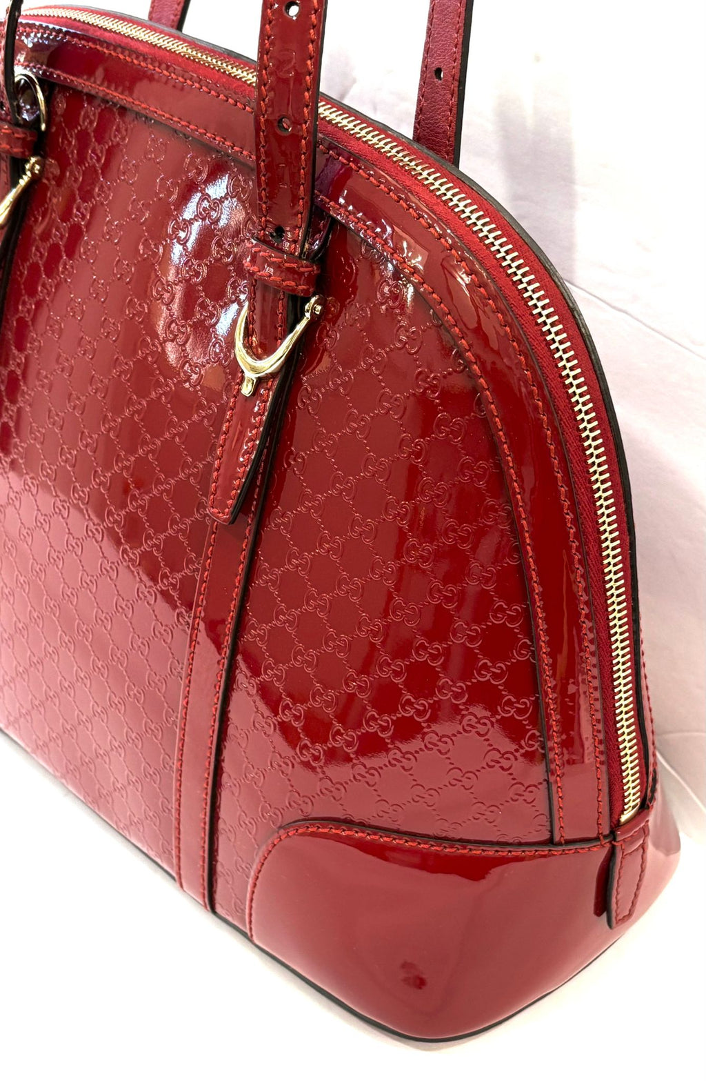 GUCCI MICROGUCCISSIMA NICE MEDIUM RED SHOULDER BAG