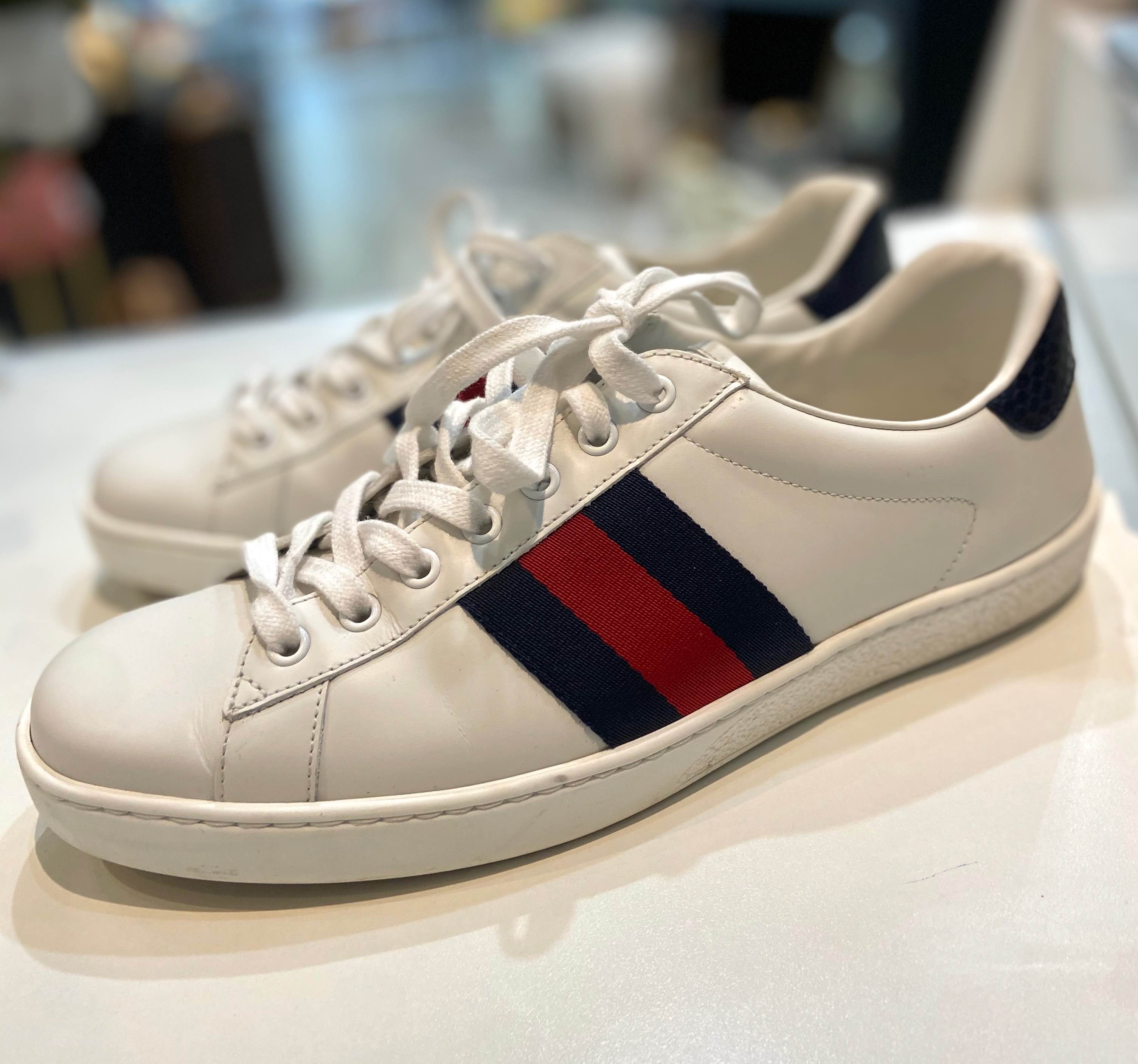 GUCCI NEW ACE LOW TOP SNEAKERS