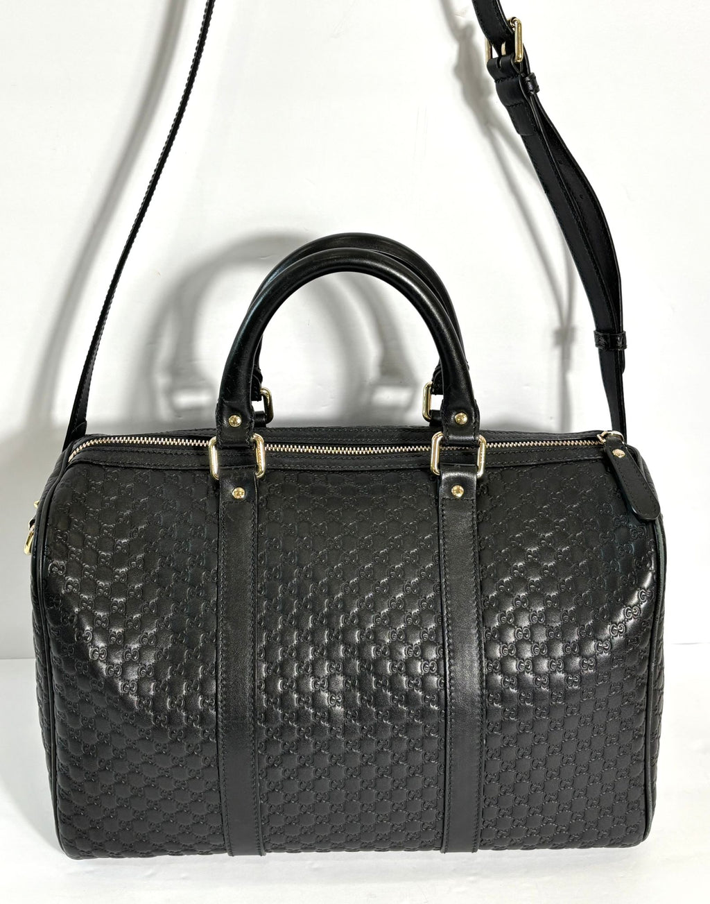 GUCCI NICE MICROGUCCISSIMA LEATHER BOSTON BAG