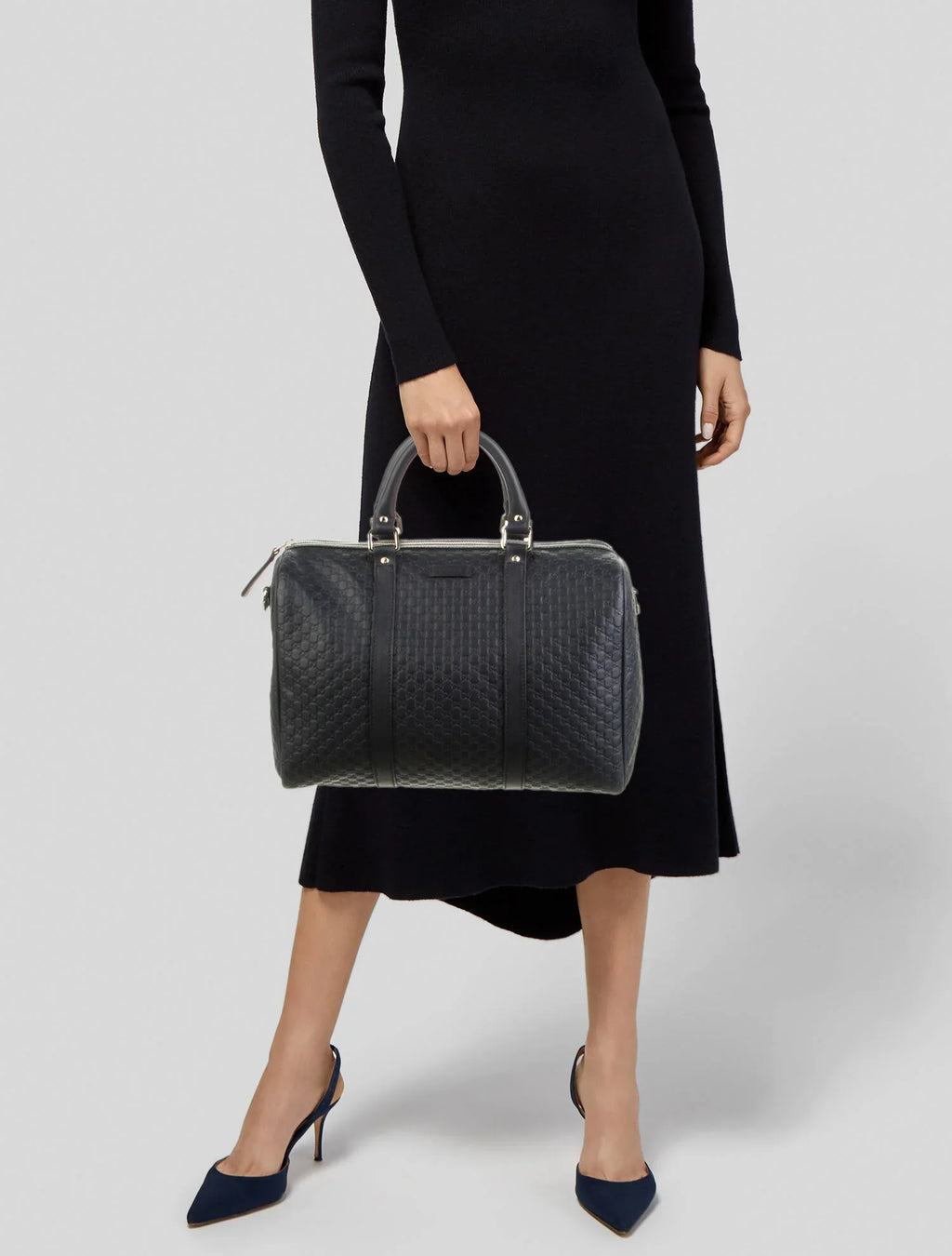 GUCCI NICE MICROGUCCISSIMA LEATHER BOSTON BAG