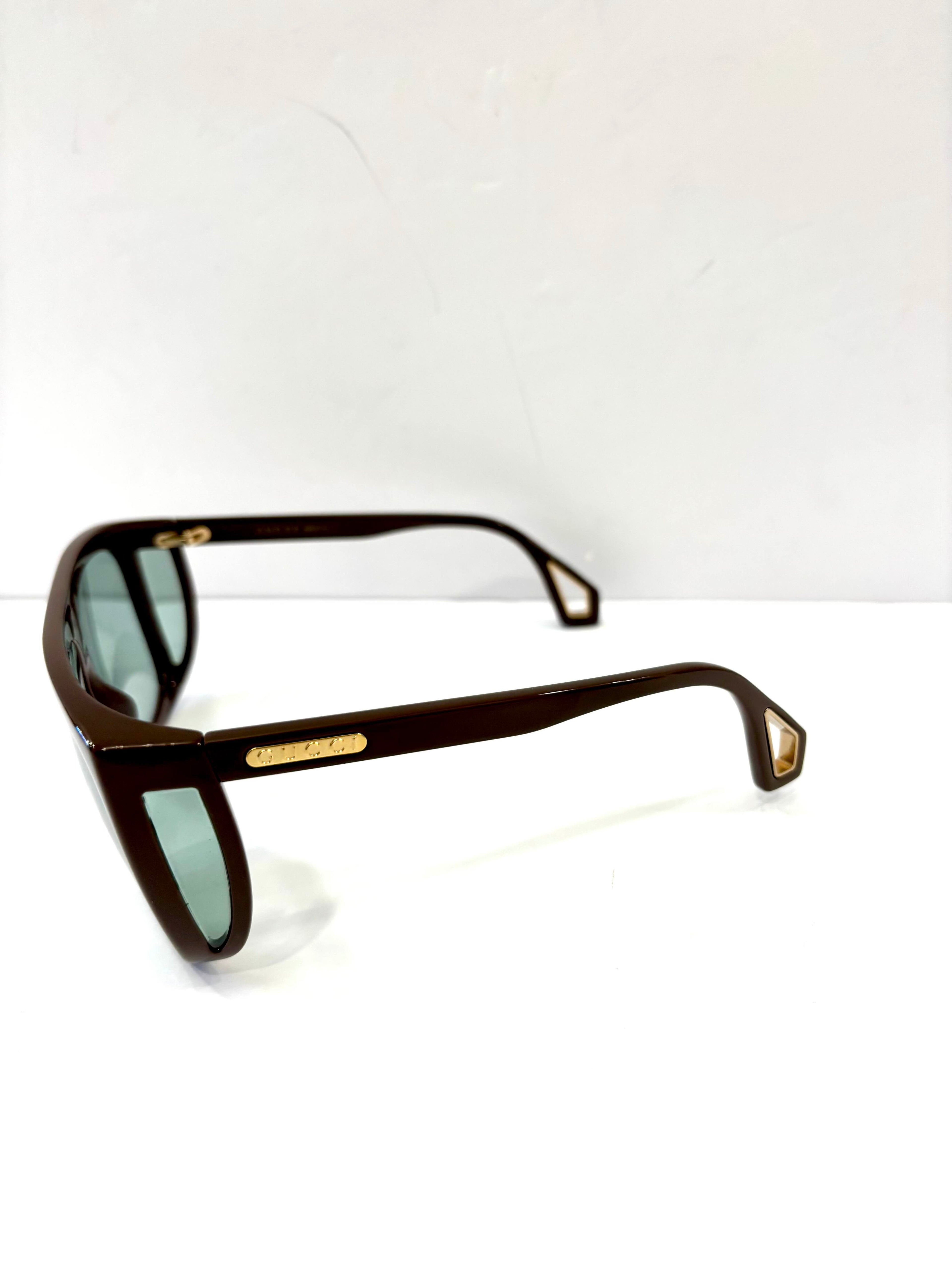 GUCCI UNISEX OVERSIZED 62MM AVIATOR SUNGLASSES