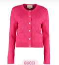 GUCCI POINTELLE-KNIT WOOL CARDIGAN
