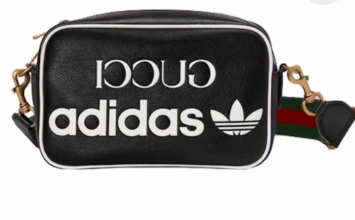 GUCCI X ADIDAS SMALL CALFSKIN LEATHER SHOULDER BAG