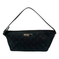 GUCCI MONOGRAM BLACK BOAT POCHETTE