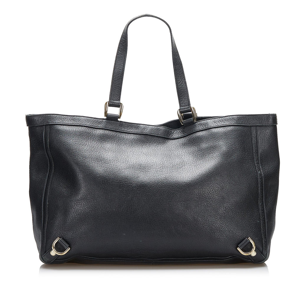 Gucci Abbey D-Ring Leather Tote (SHG-qhPuxB)