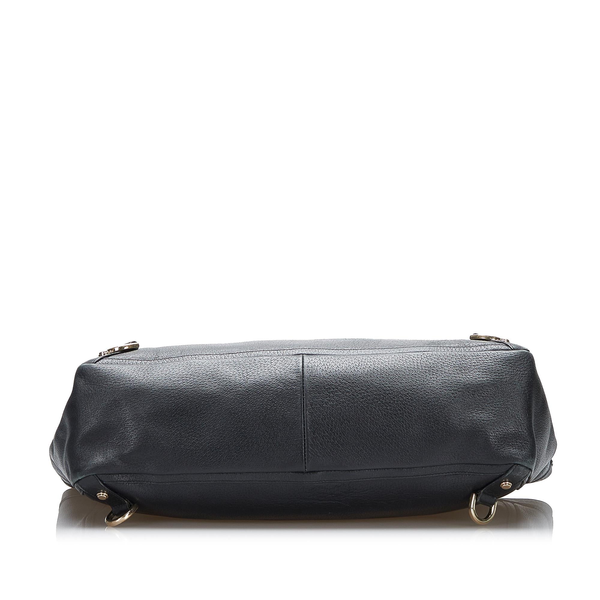 Gucci Abbey D-Ring Leather Tote (SHG-qhPuxB)