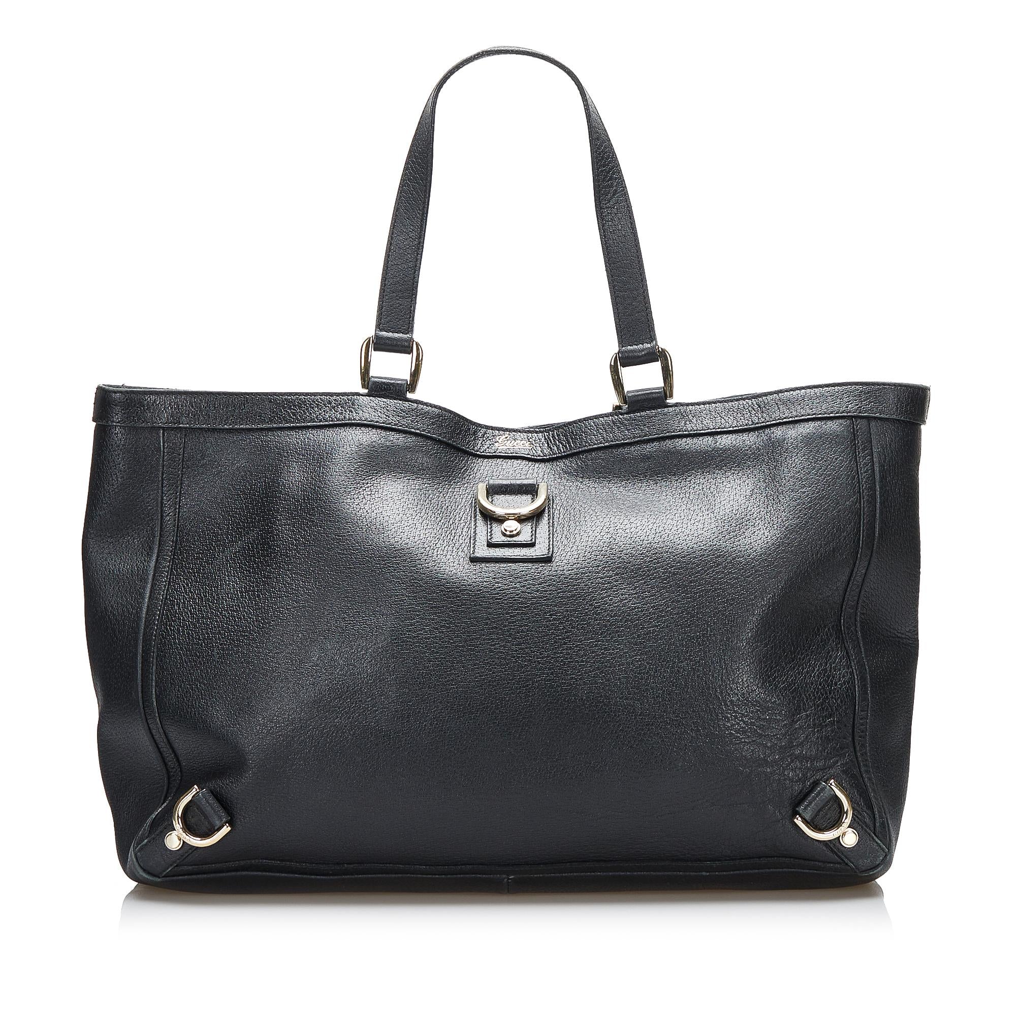 Gucci Abbey D-Ring Leather Tote (SHG-qhPuxB)