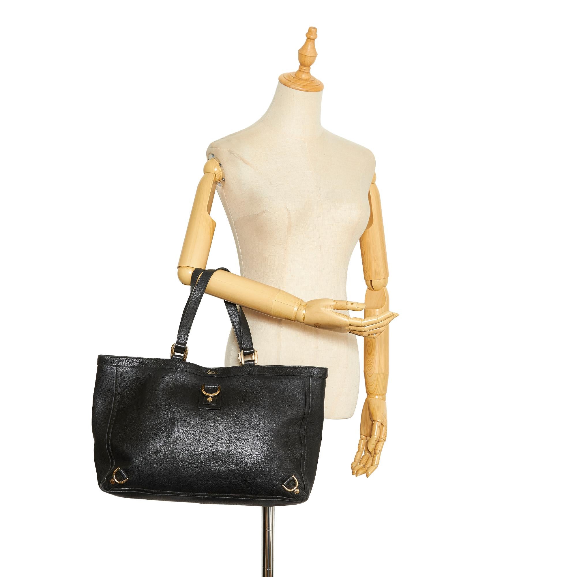 Gucci Abbey D-Ring Leather Tote (SHG-qhPuxB)