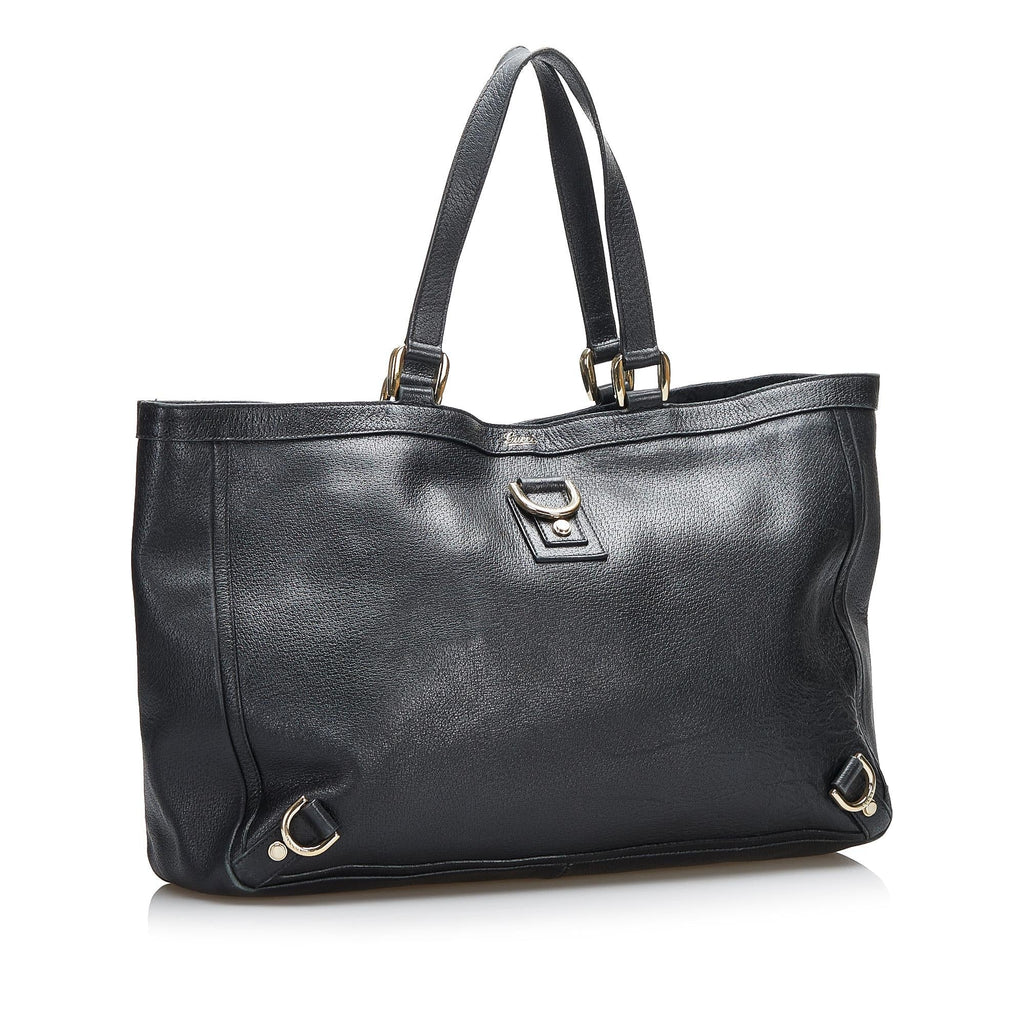 Gucci Abbey D-Ring Leather Tote (SHG-qhPuxB)