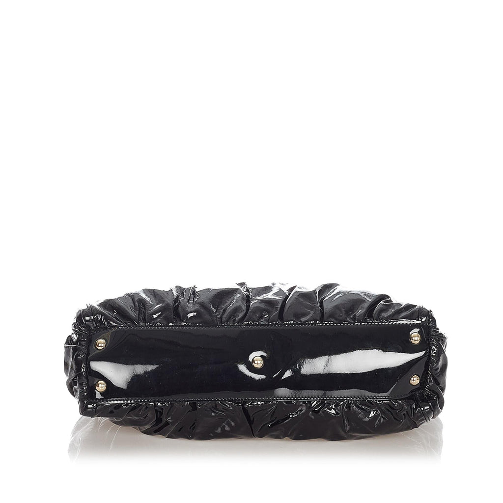 Gucci Abbey D-Ring Patent Leather Handbag (SHG-23002)