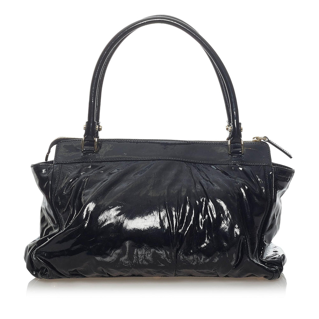 Gucci Abbey D-Ring Patent Leather Handbag (SHG-37233)