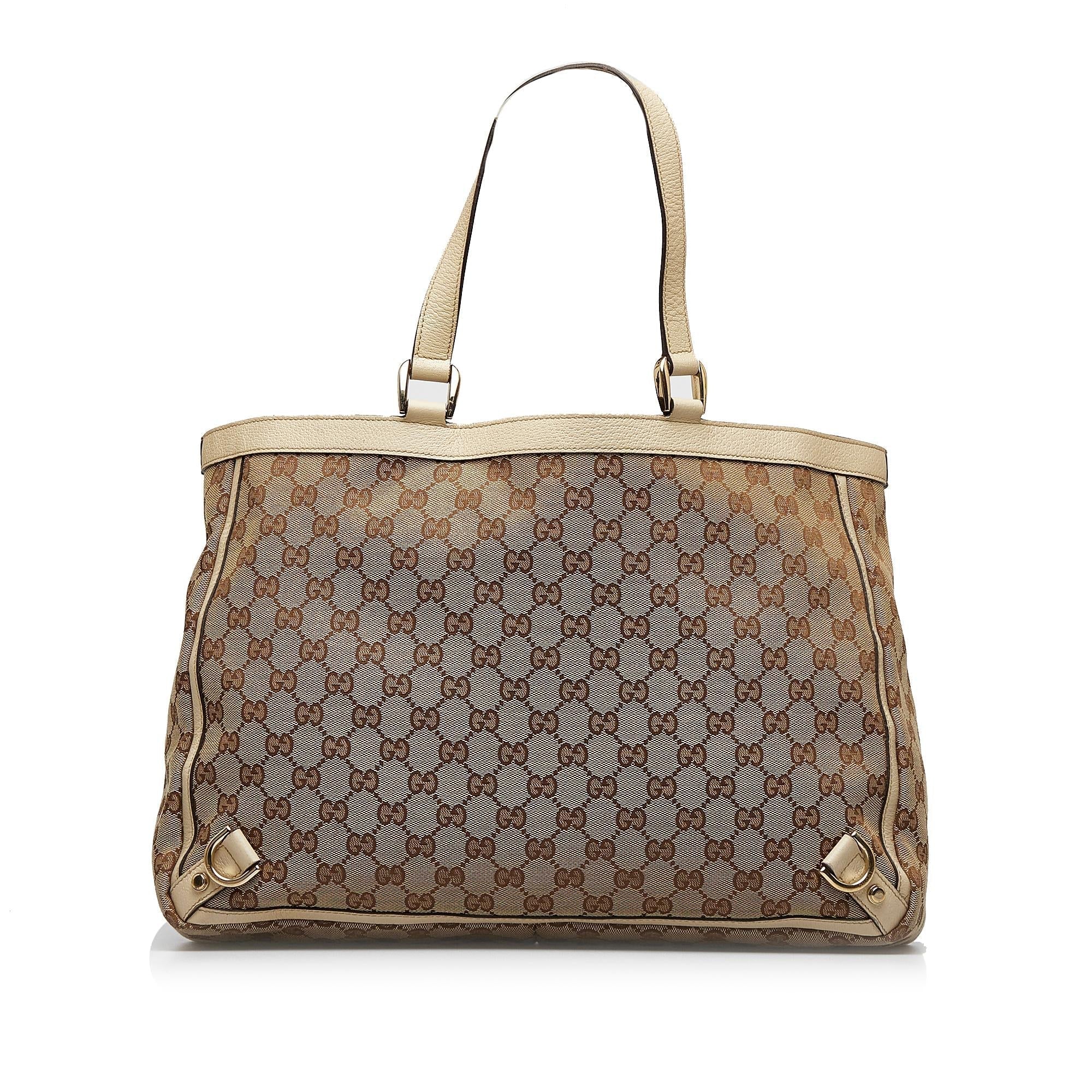 Gucci Abbey GG Canvas Tote (SHG-KlNn76)