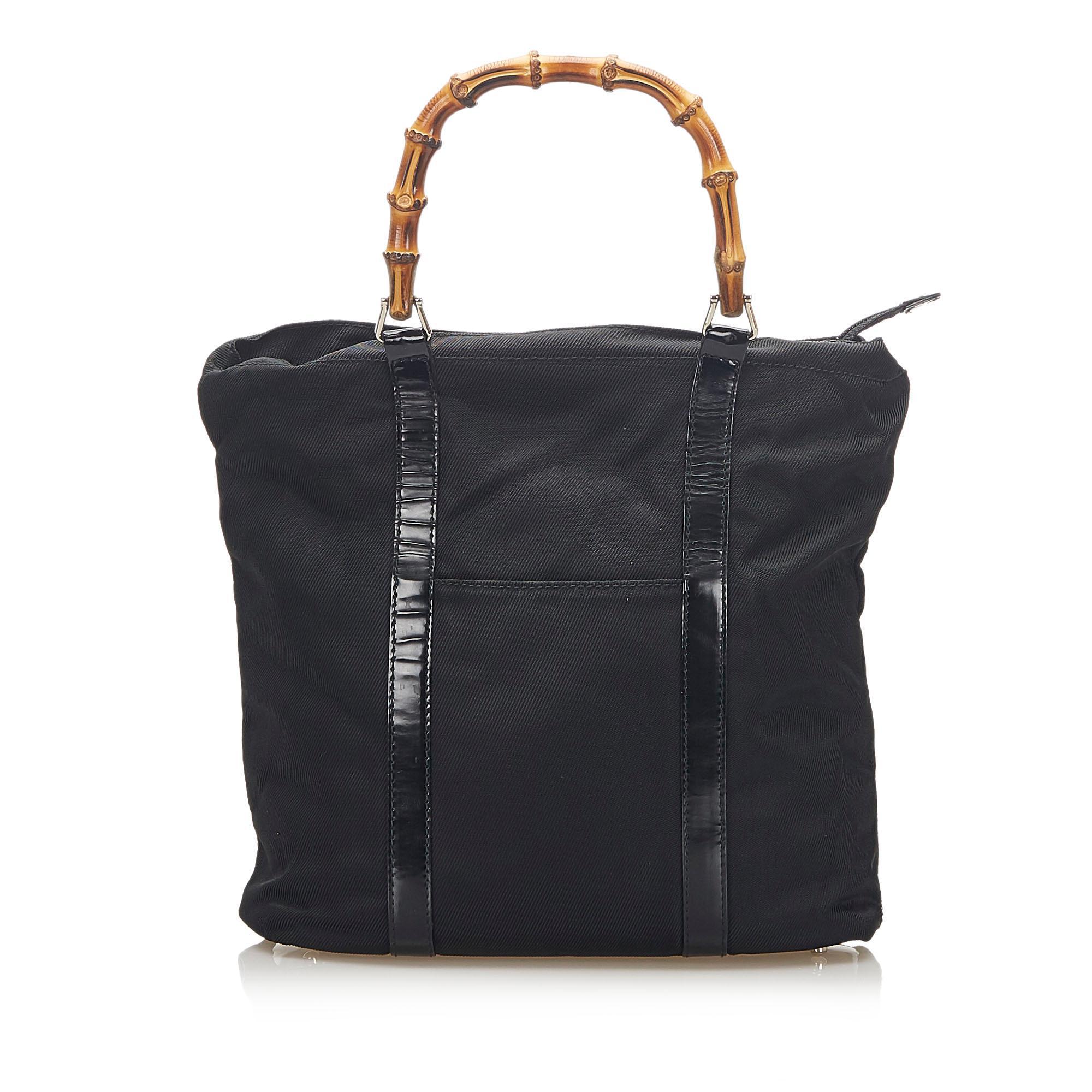 Gucci Bamboo Canvas Tote Bag (SHG-18777)