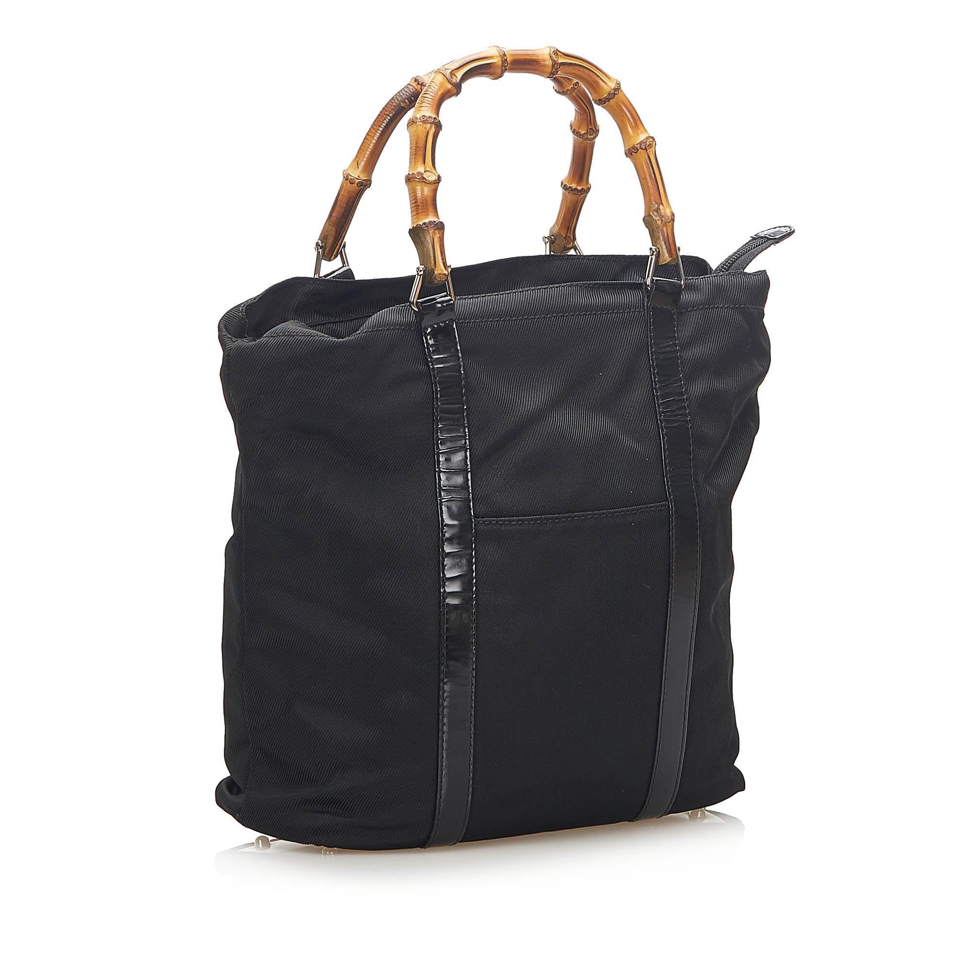 Gucci Bamboo Canvas Tote Bag (SHG-18777)