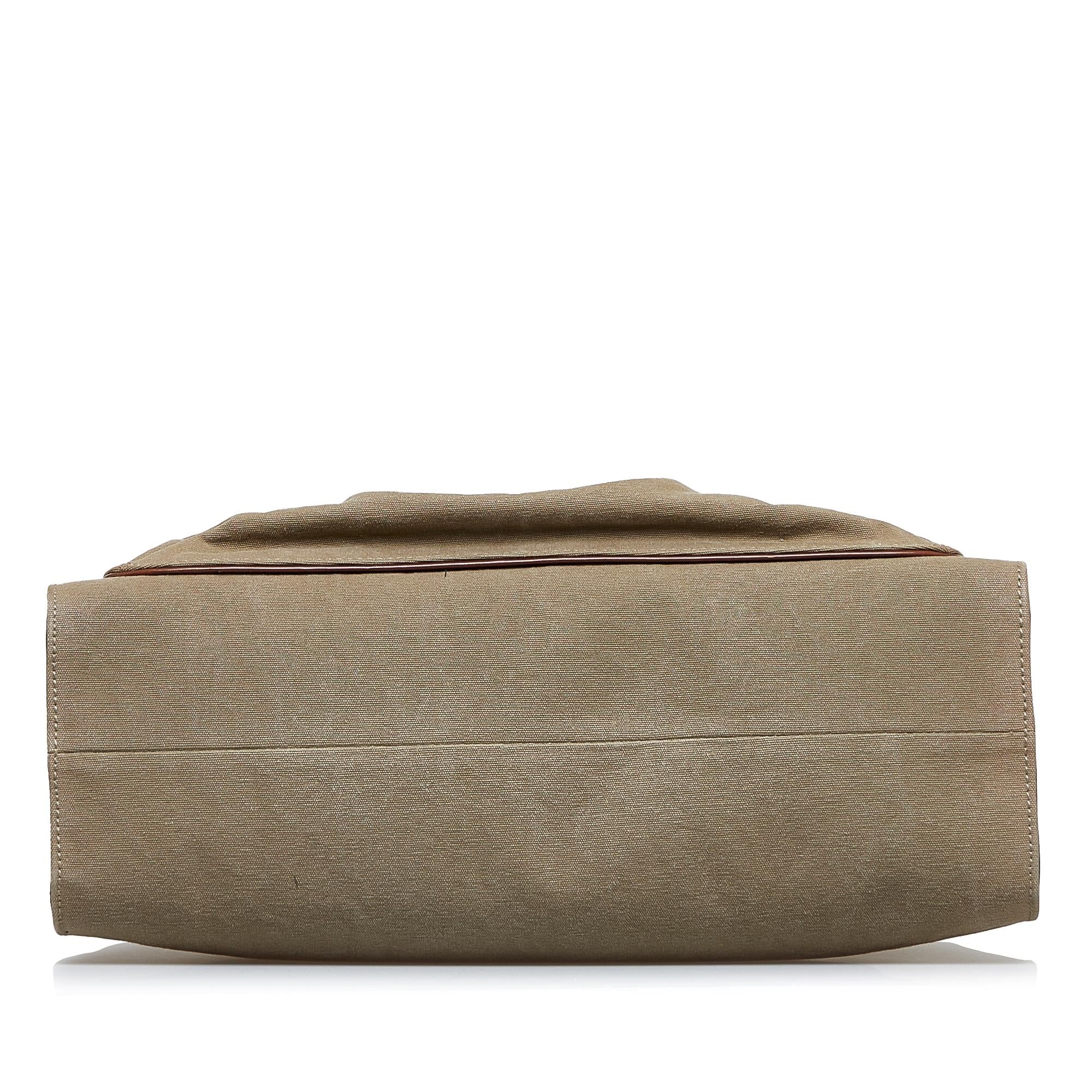 Gucci Bamboo Canvas Tote Bag (SHG-Rl4F7t)