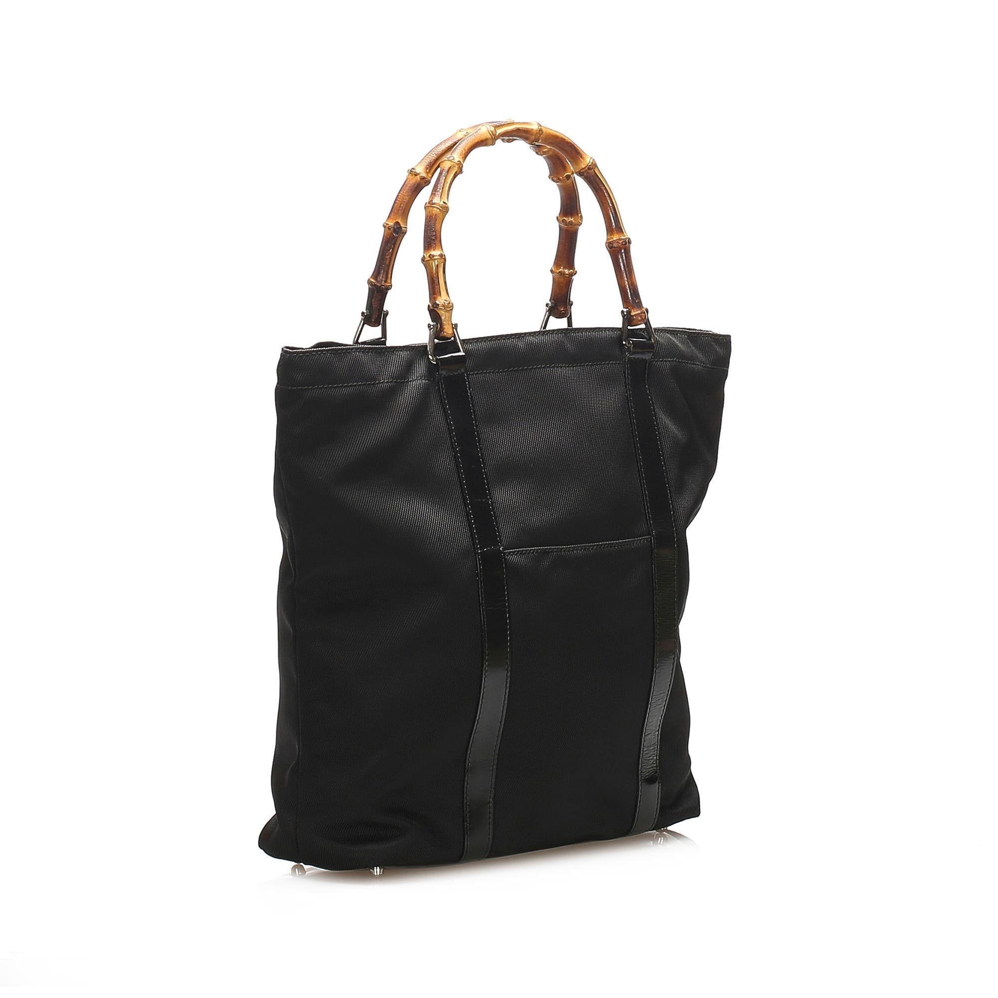 Gucci Bamboo Nylon Tote Bag (SHG-14122)