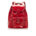 Gucci Bamboo Patent Leather Drawstring Backpack (SHG-22346)
