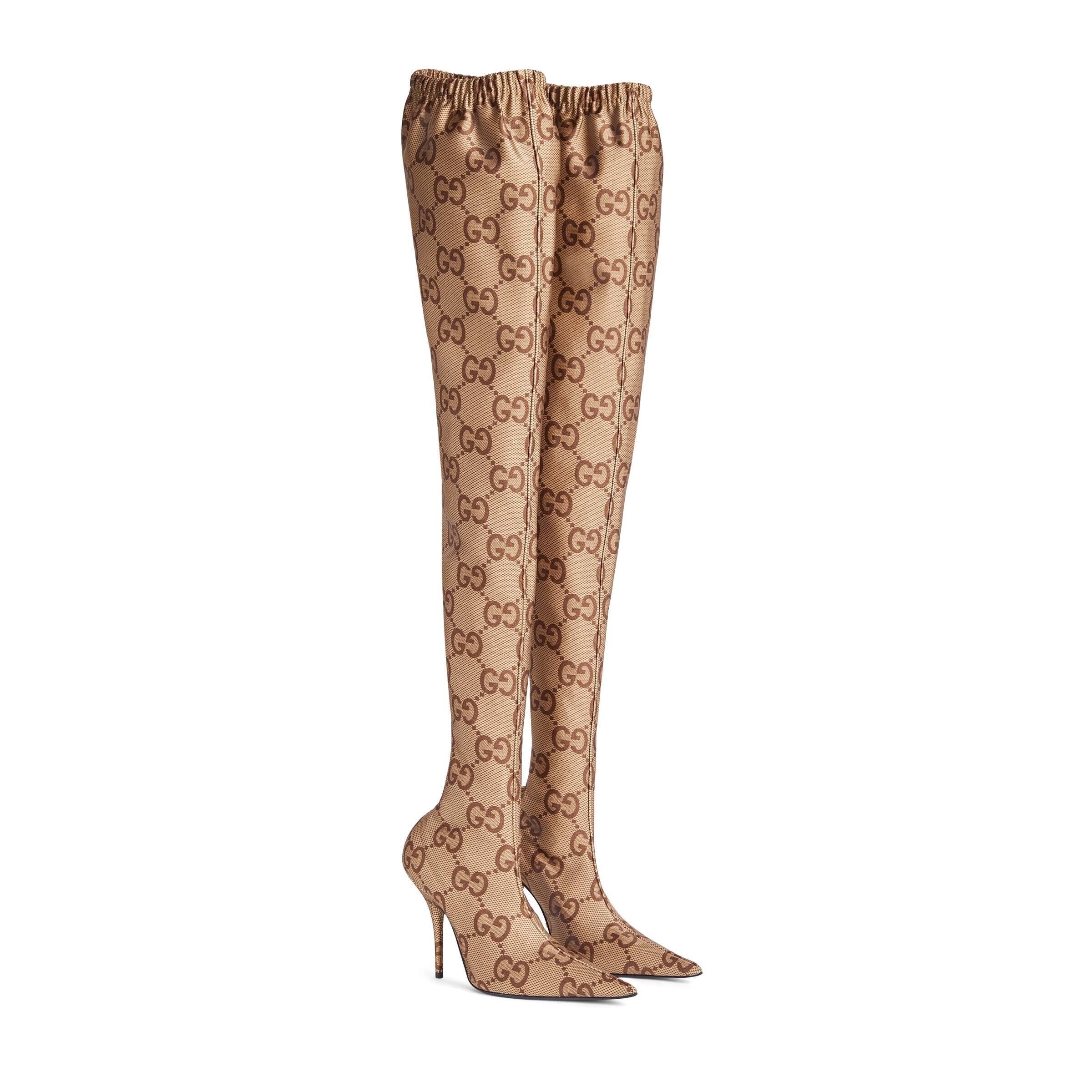 GUCCI GG THE HACKER PROJECT KNIFE KNEE HIGH BOOTS