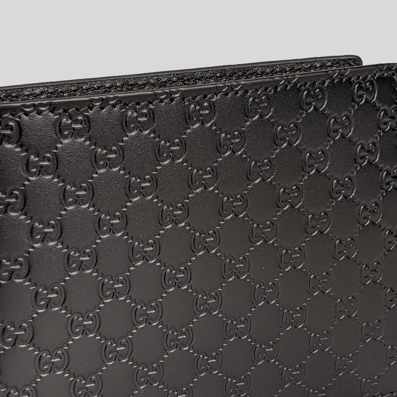 Gucci Micro Guccissima GG Logo Leather Bifold Wallet