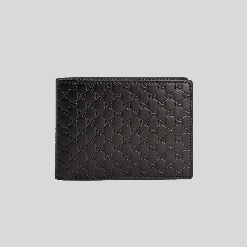 Gucci Micro Guccissima GG Logo Leather Bifold Wallet