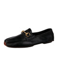 GUCCI CALFSKIN LEATHER HORSEBIT DRIVER LOAFERS