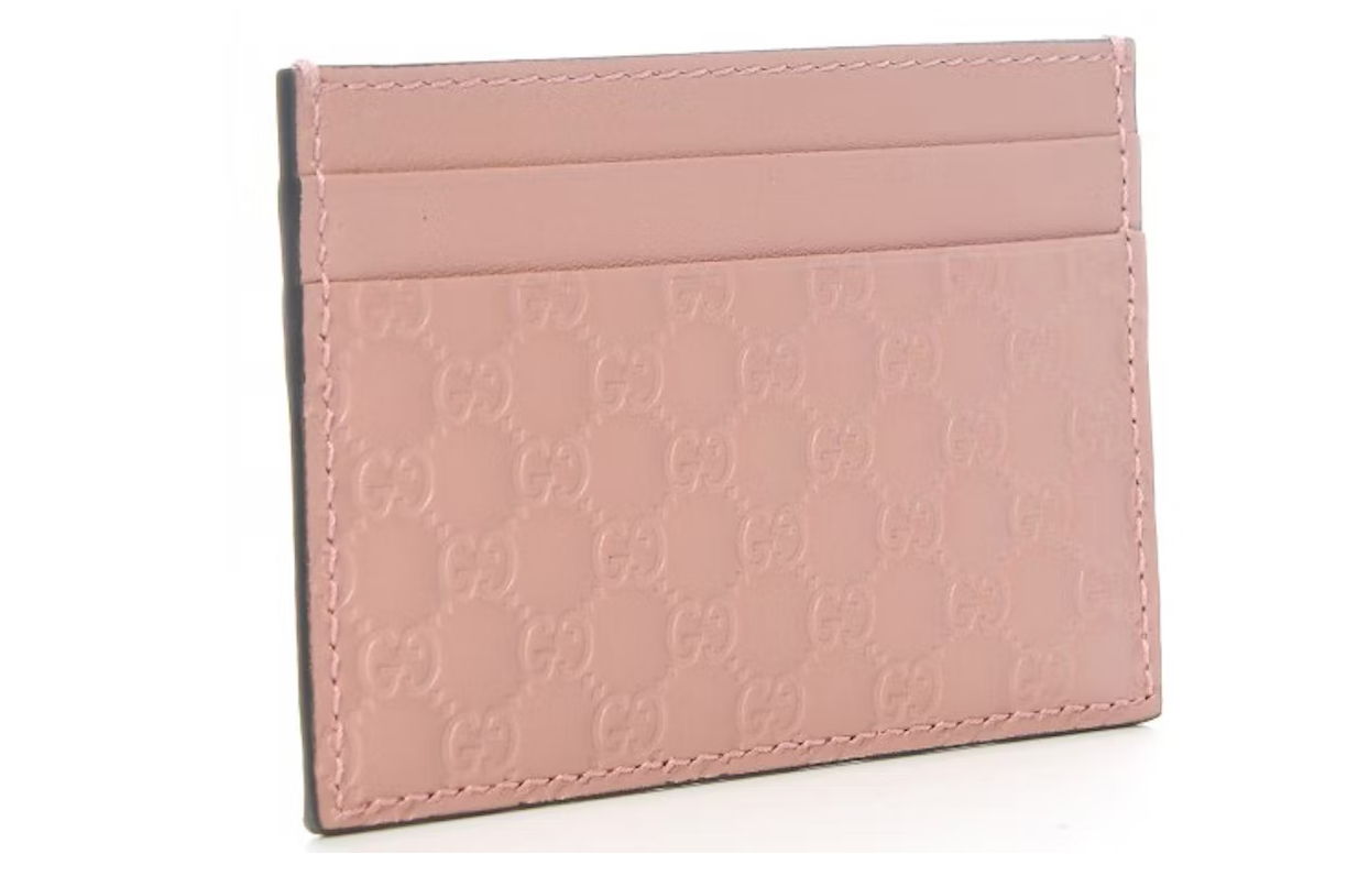 GUCCI GG MICROGUCCISSIMA LEATHER CARD CASE