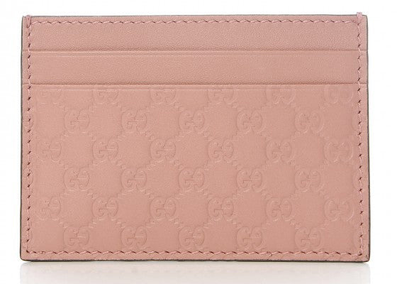 GUCCI GG MICROGUCCISSIMA LEATHER CARD CASE