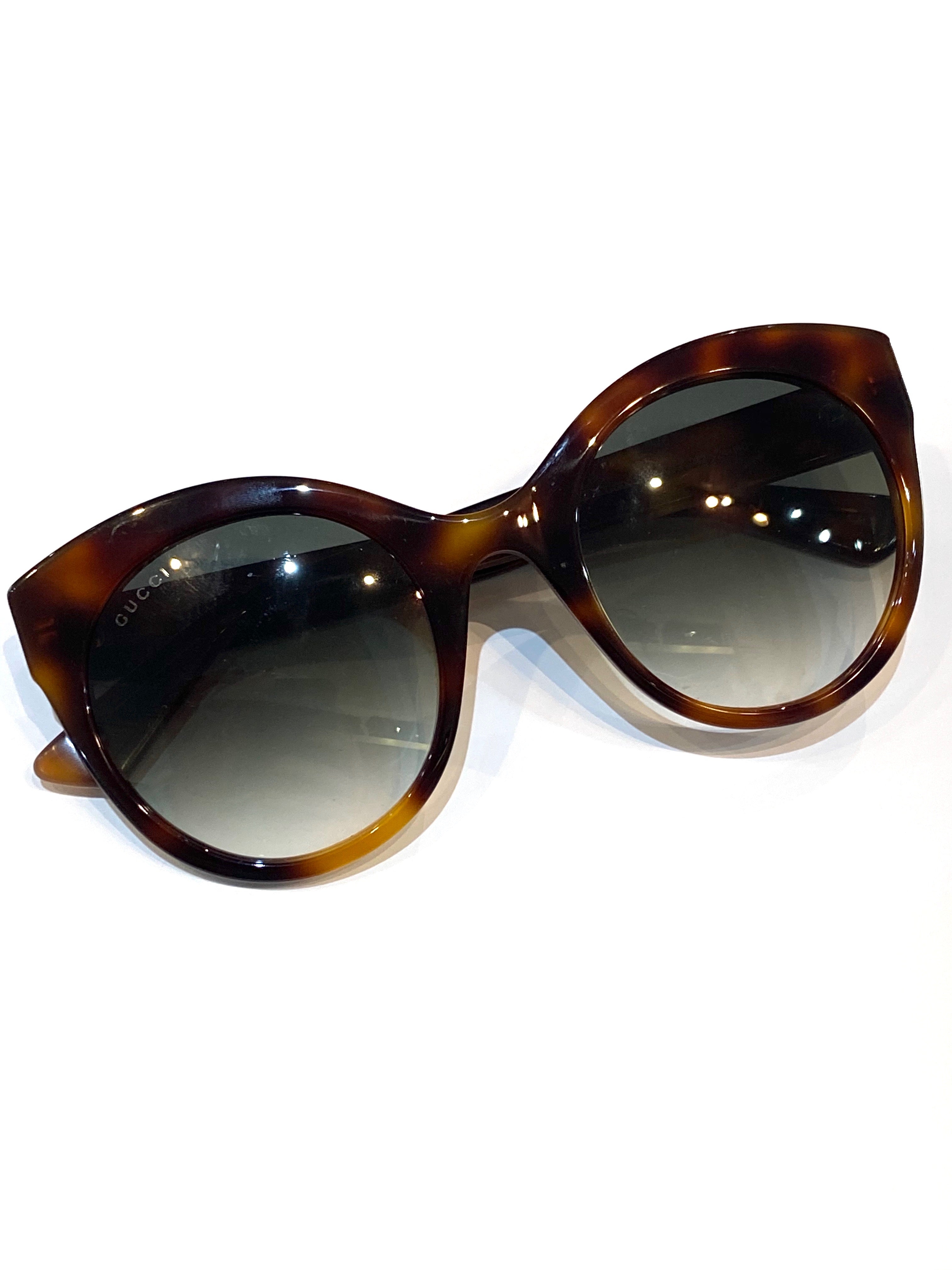 GUCCI CAT EYE SUNGLASSES HAVANA