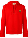 GUCCI TIGER APPLIQUE LOGO COTTON HOODED SWEATSHIRT