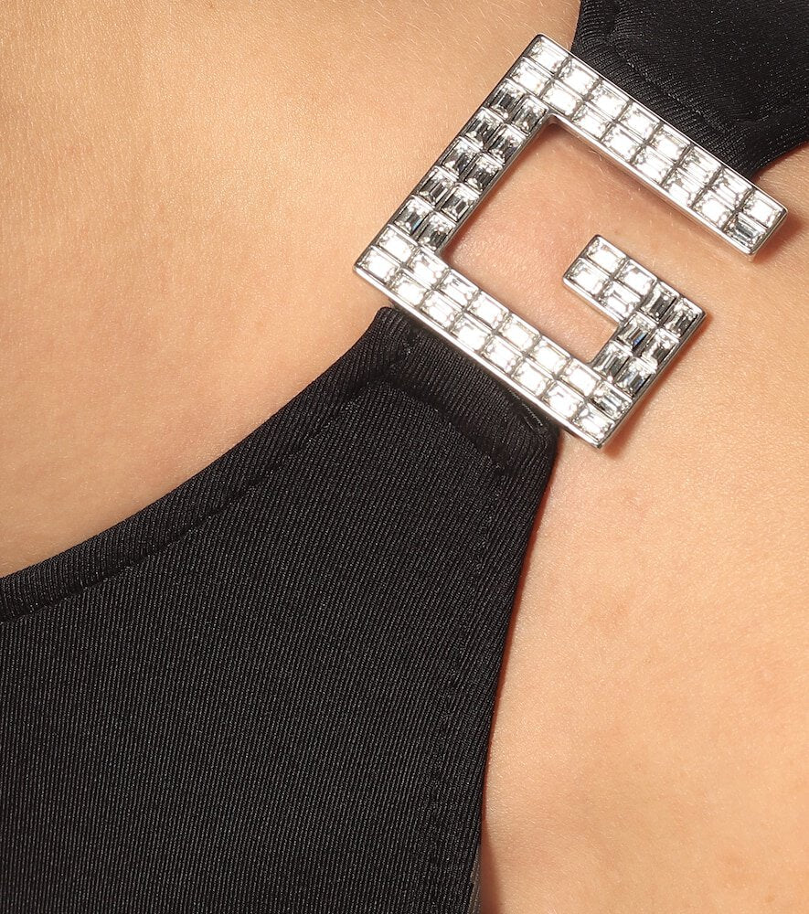 GUCCI CRYSTAL EMBELLISHED ONE PIECE SWIMSUIT