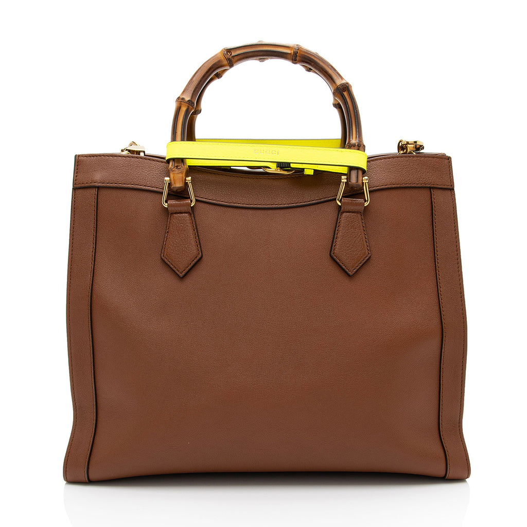 Gucci Cuir Leather Diana Medium Tote (SHF-VwOAIt)