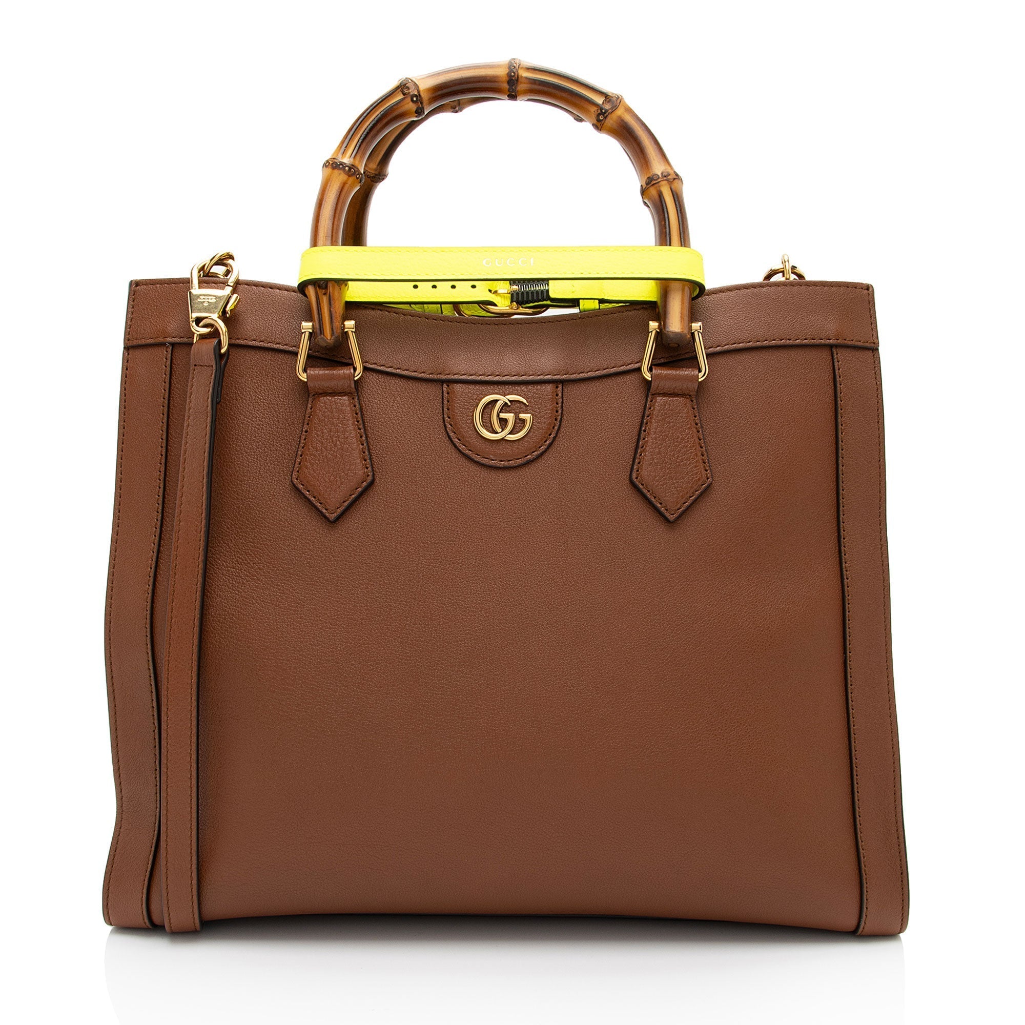 Gucci Cuir Leather Diana Medium Tote (SHF-VwOAIt)