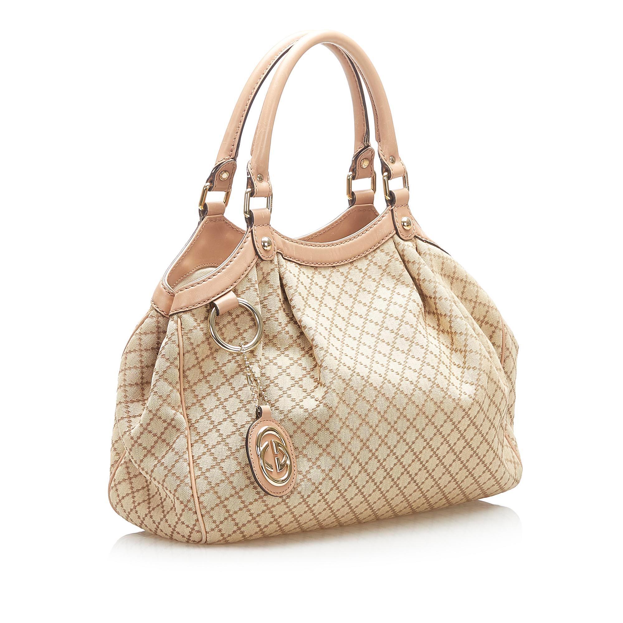 Gucci Diamante Sukey Canvas Tote Bag (SHG-16921)