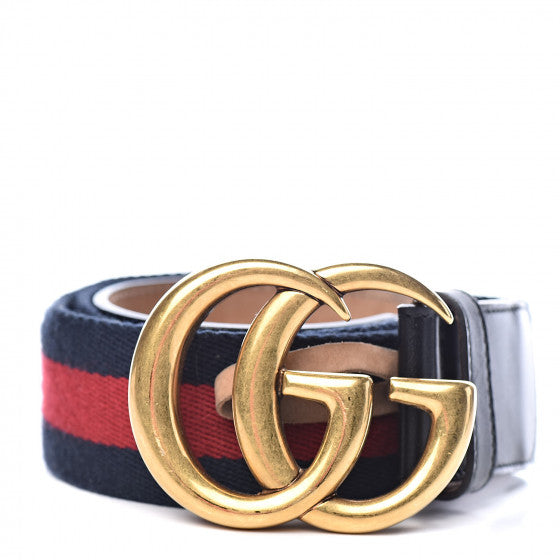 Gucci Double G Buckle Web Belt