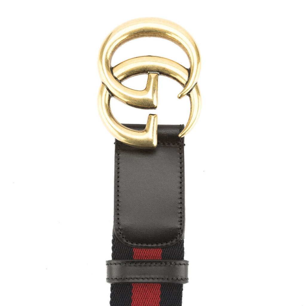 Gucci Double G Buckle Web Belt