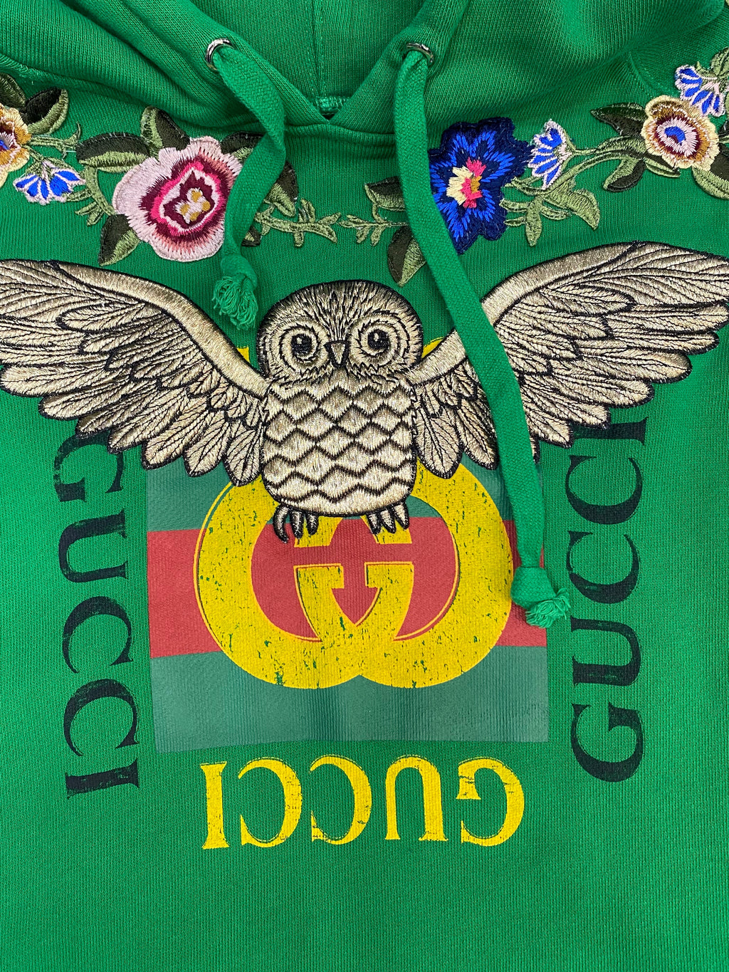 GUCCI EMBROIDERED HOODED SWEATSHIRT