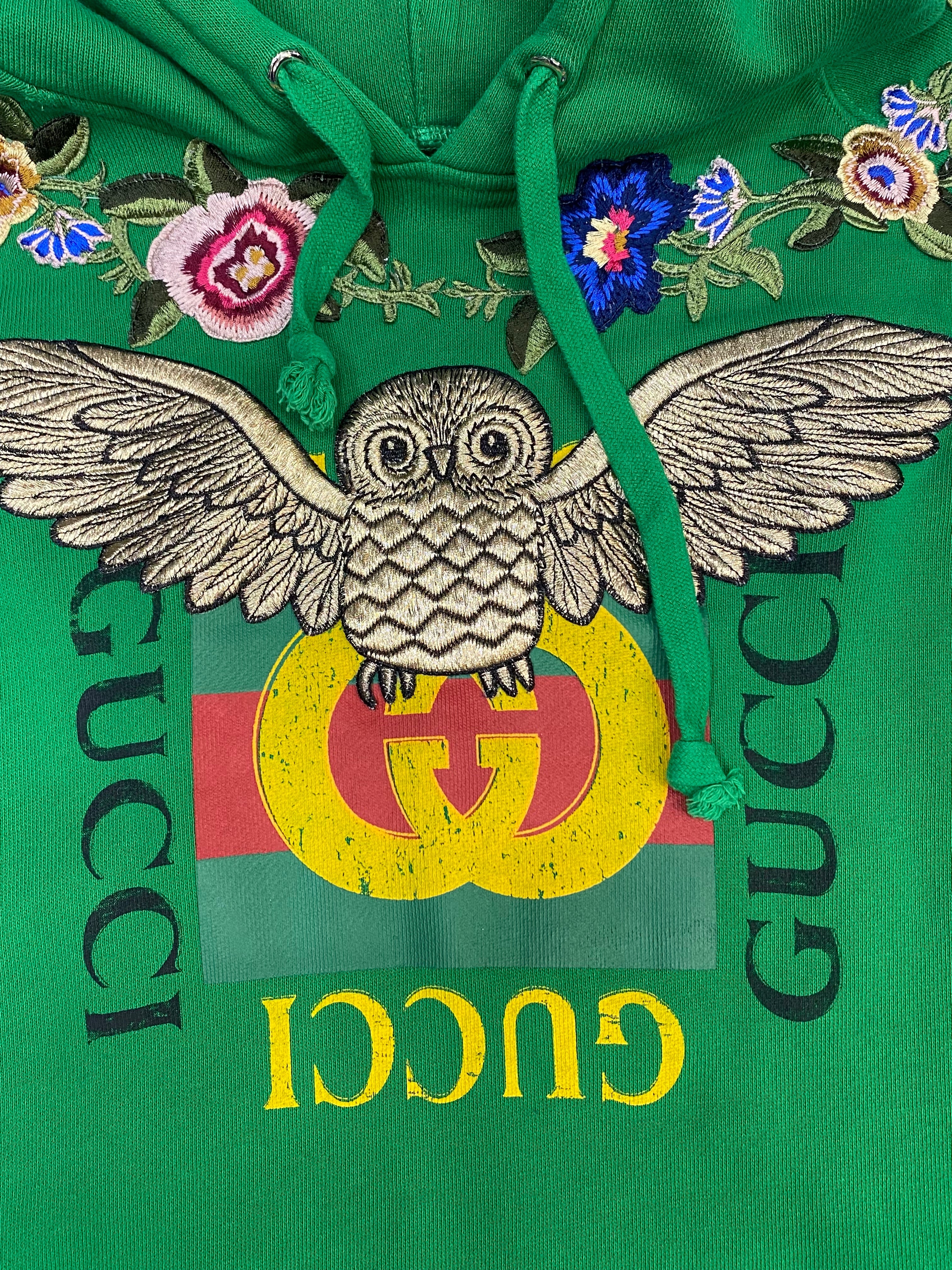 GUCCI EMBROIDERED HOODED SWEATSHIRT