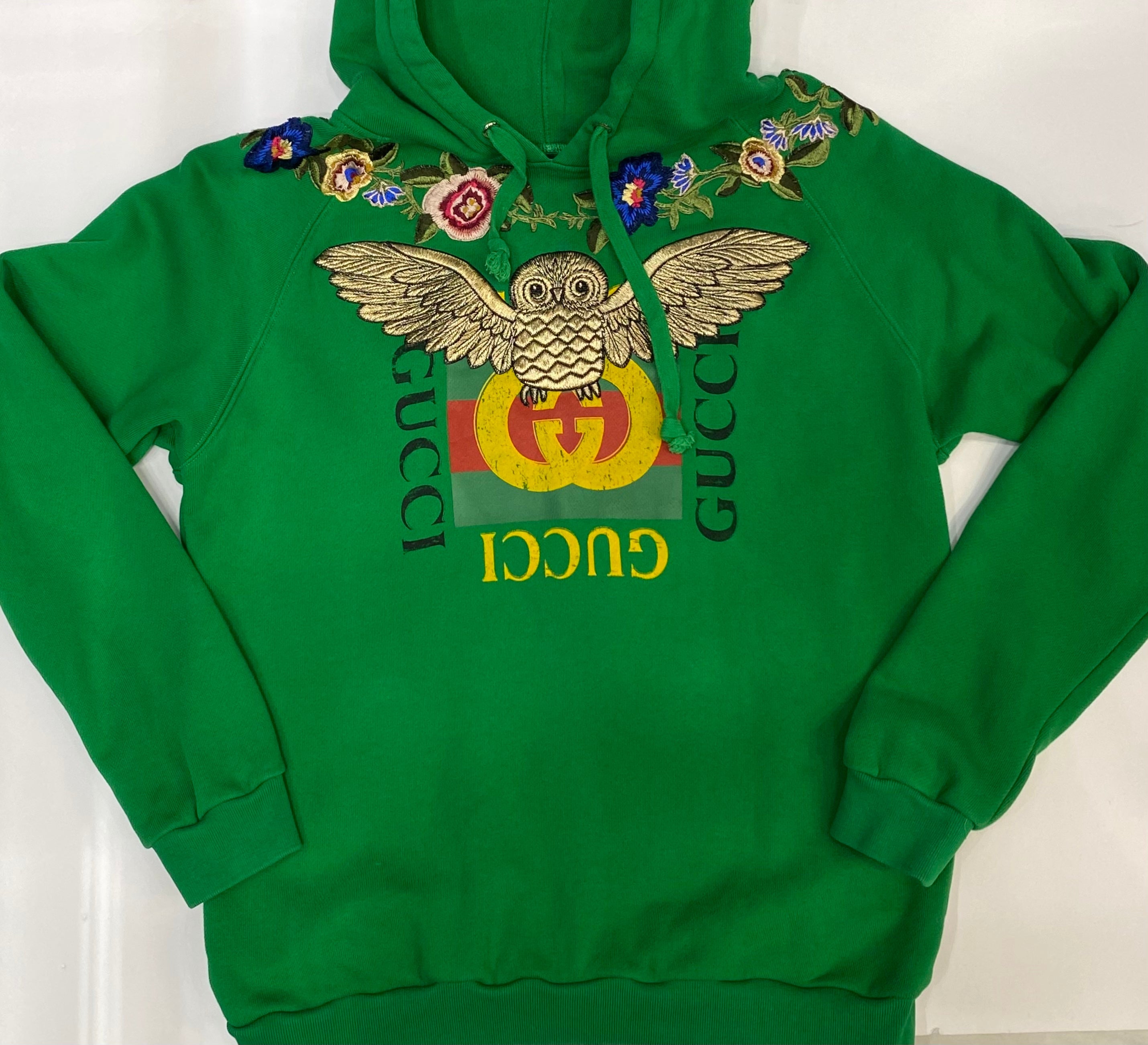 GUCCI EMBROIDERED HOODED SWEATSHIRT