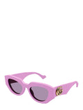 GUCCI GEOMETRIC FRAME CAT EYE SUNGLASSES