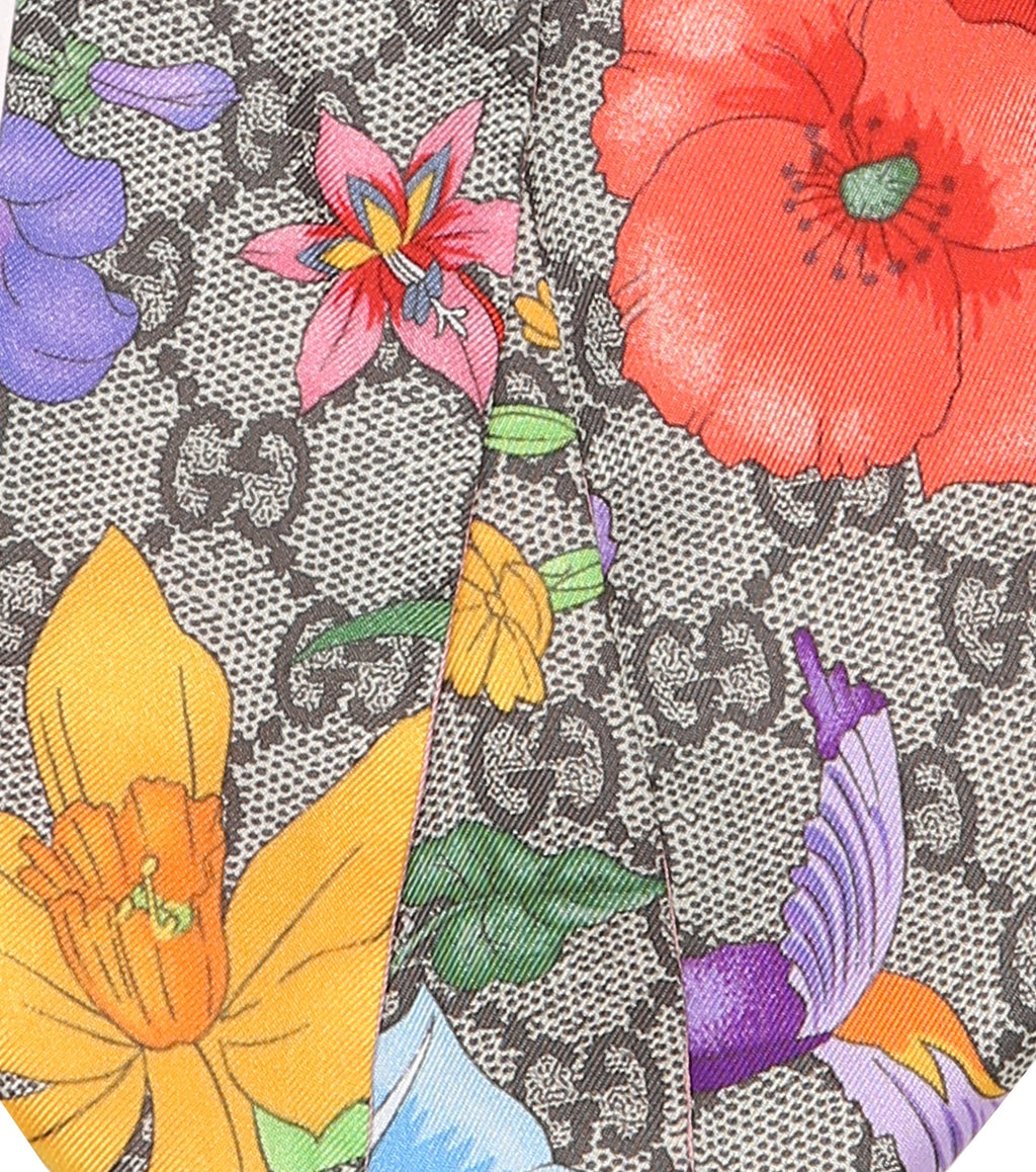 GUCCI FLORA PRINTED SILK SCARF