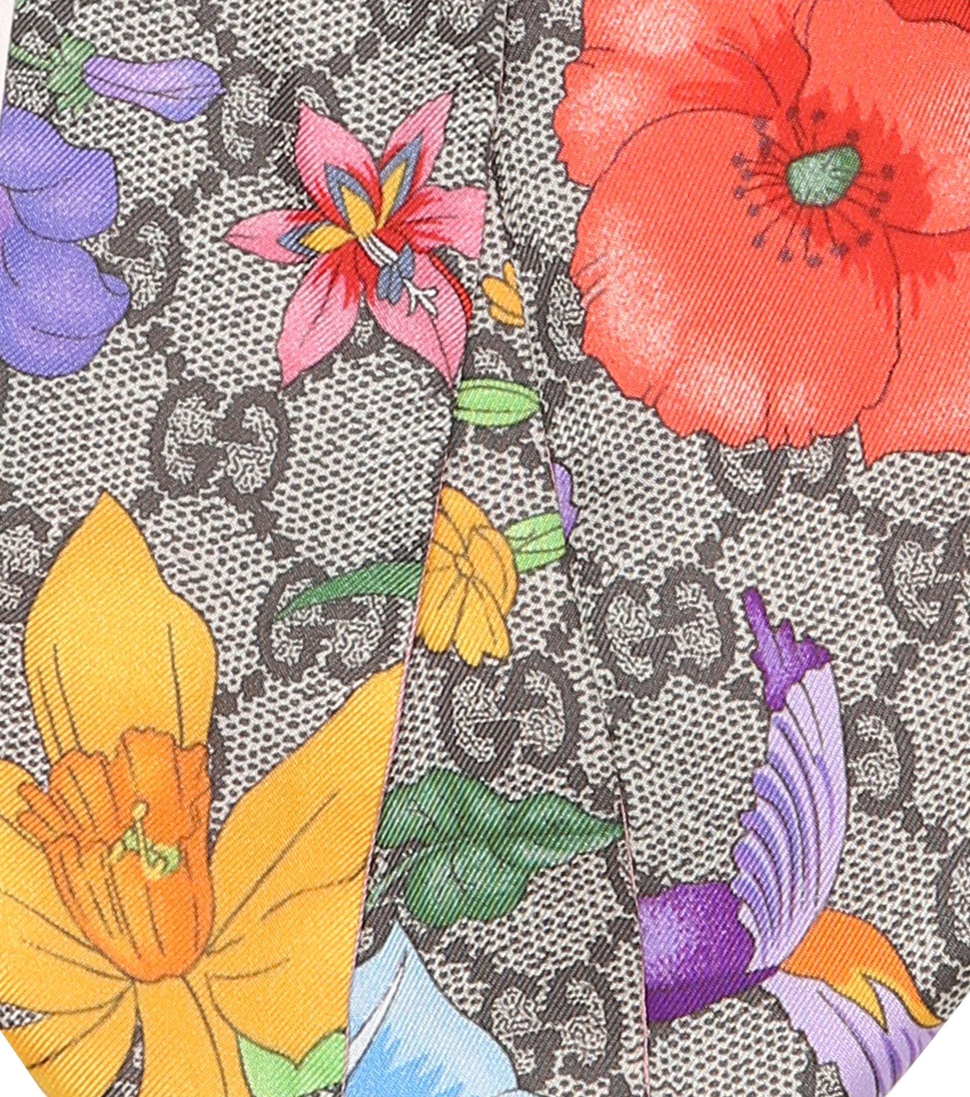 GUCCI FLORA PRINTED SILK SCARF