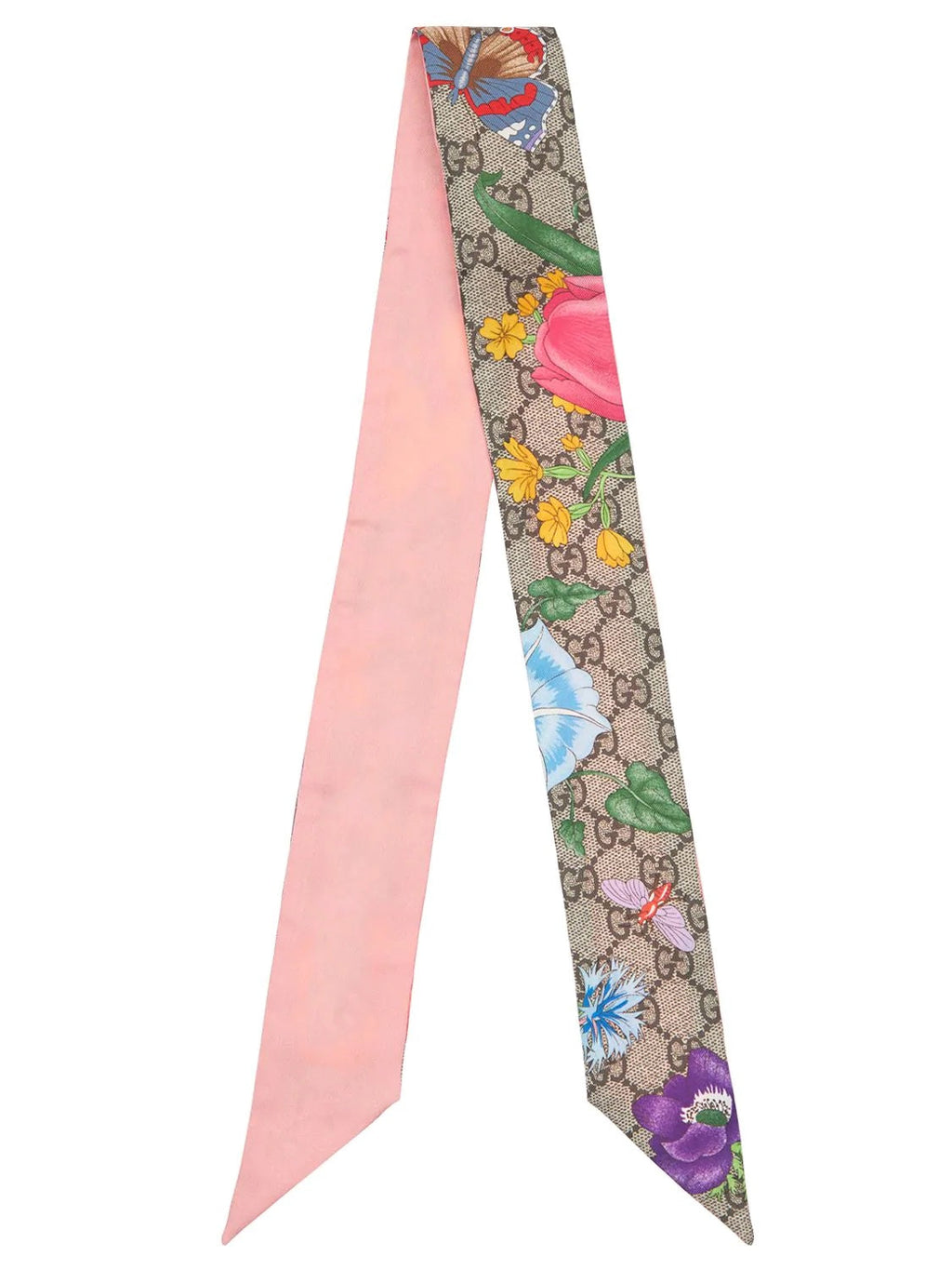 GUCCI FLORA PRINTED SILK SCARF