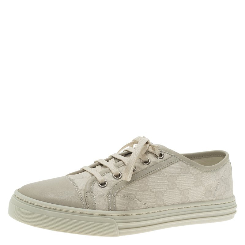 Gucci GG Supreme Canvas Leather Sneakers