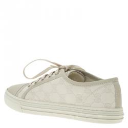 Gucci GG Supreme Canvas Leather Sneakers