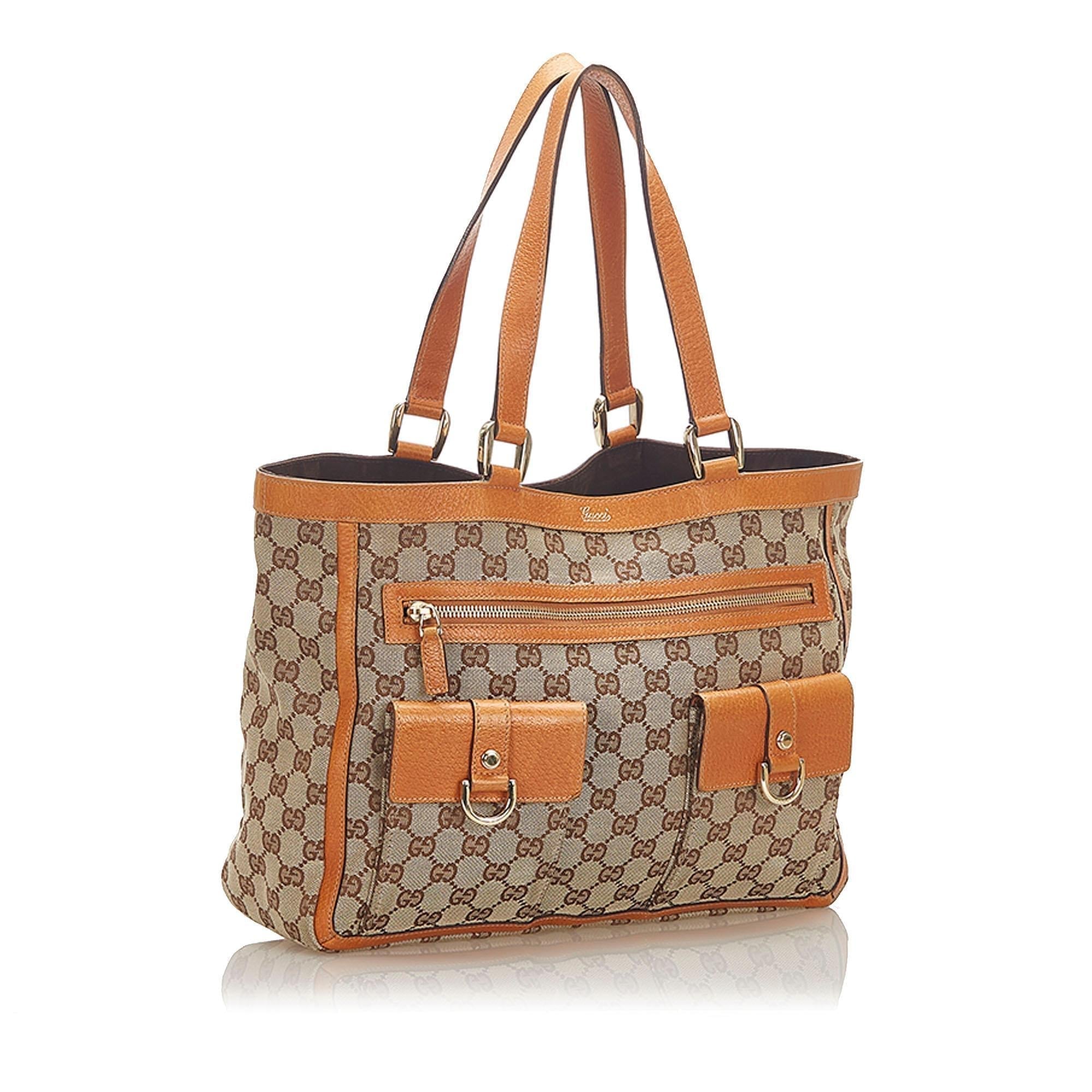 Gucci GG Canvas Abbey D Ring Tote Bag (SHG-17183)