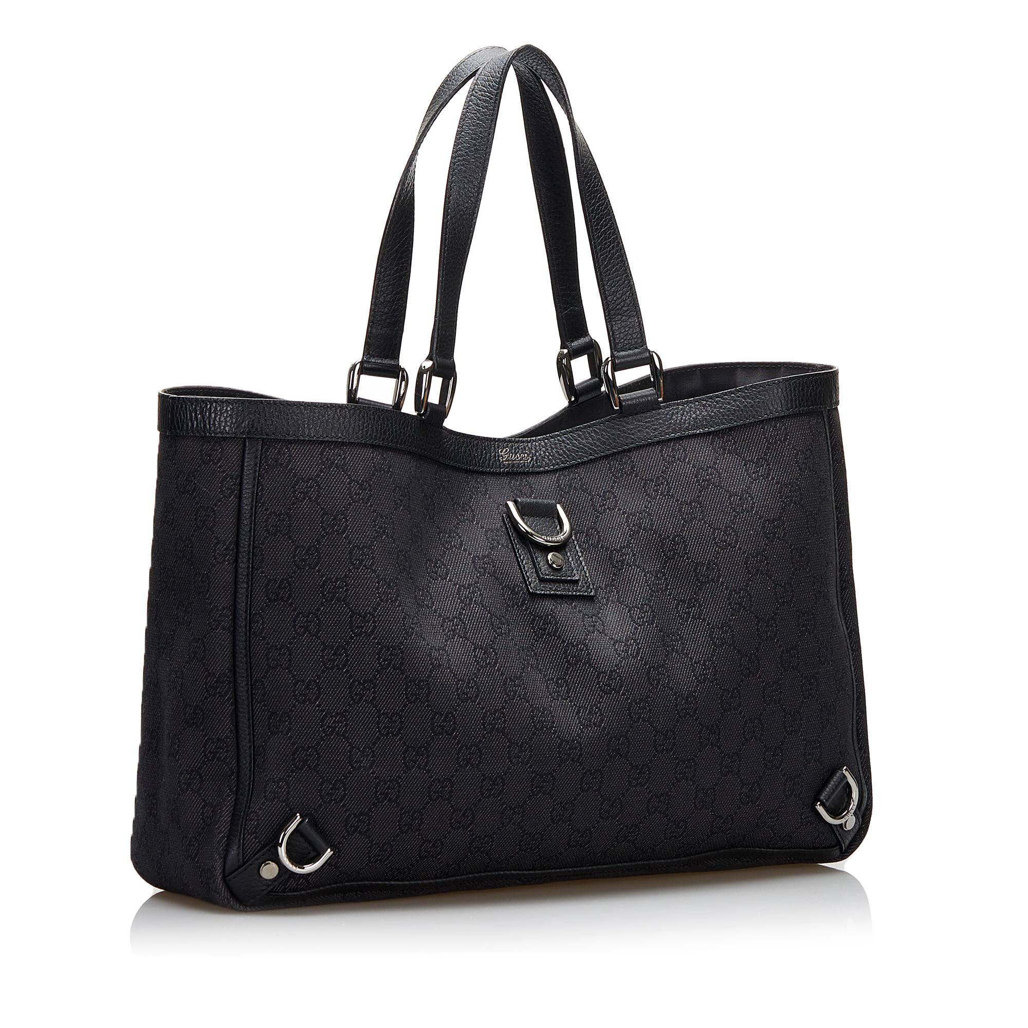 Gucci GG Canvas Abbey D-Ring Tote Bag (SHG-L70aPG)