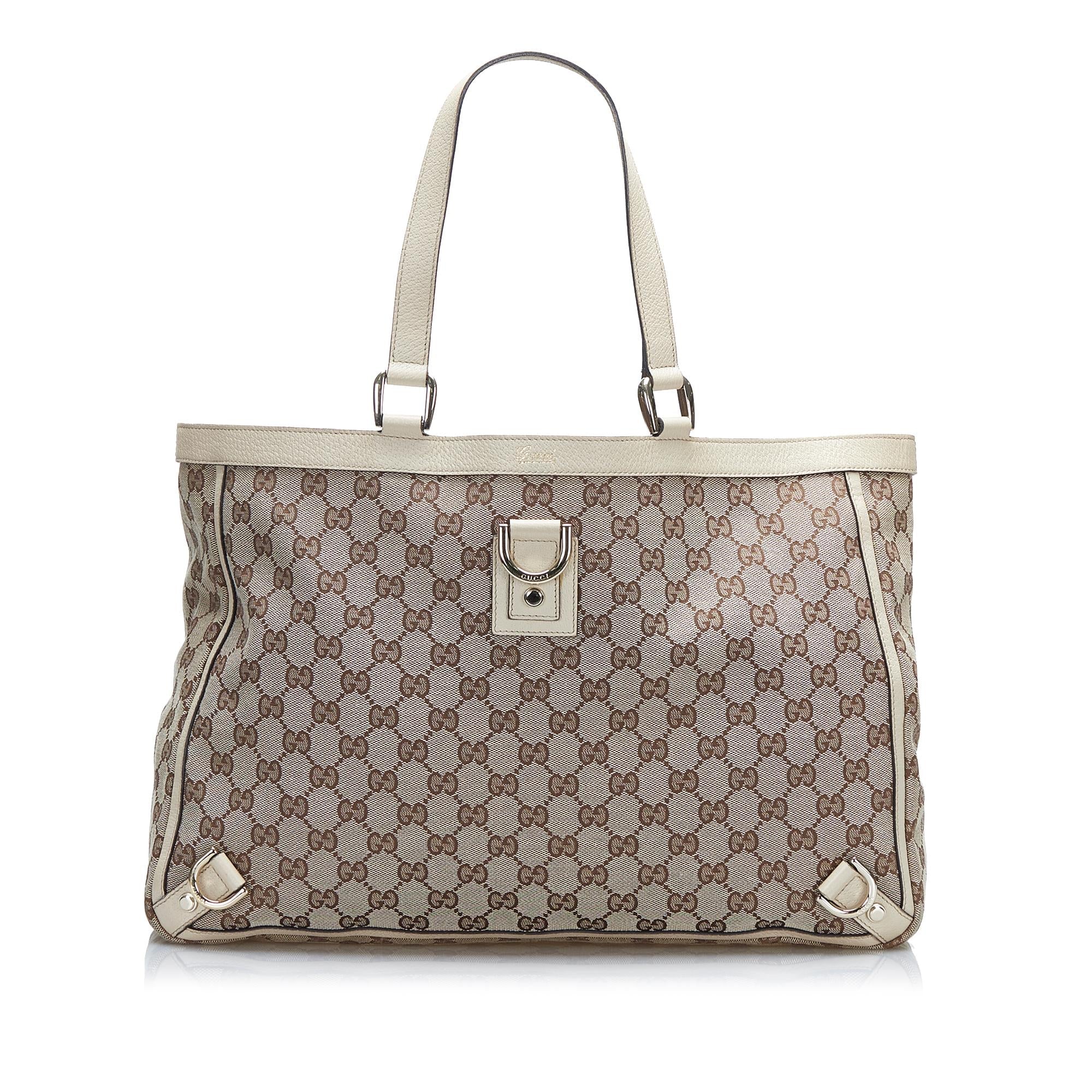 Gucci GG Canvas Abbey D-Ring Tote (SHG-sXPckG)